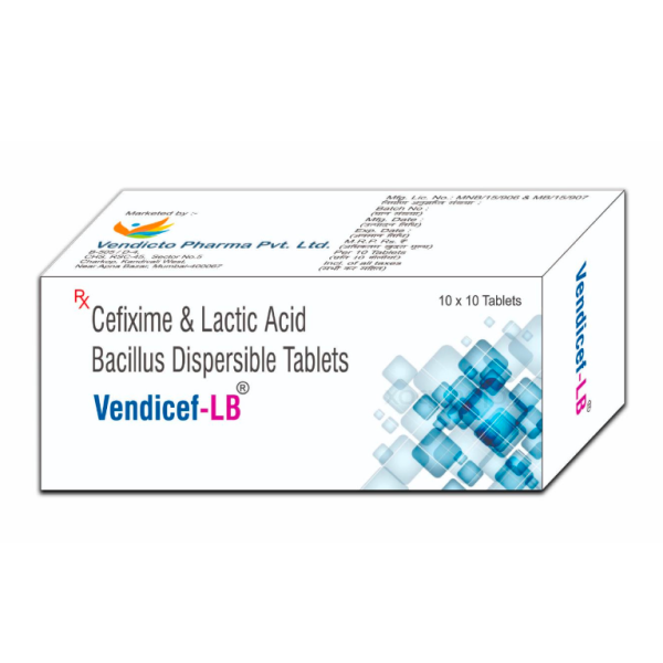 Vendicef-LB Tablets — Cefixime + Lactic Acid Bacillus